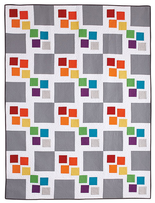 Gray Square Scramble Quilt Coriander Quilts