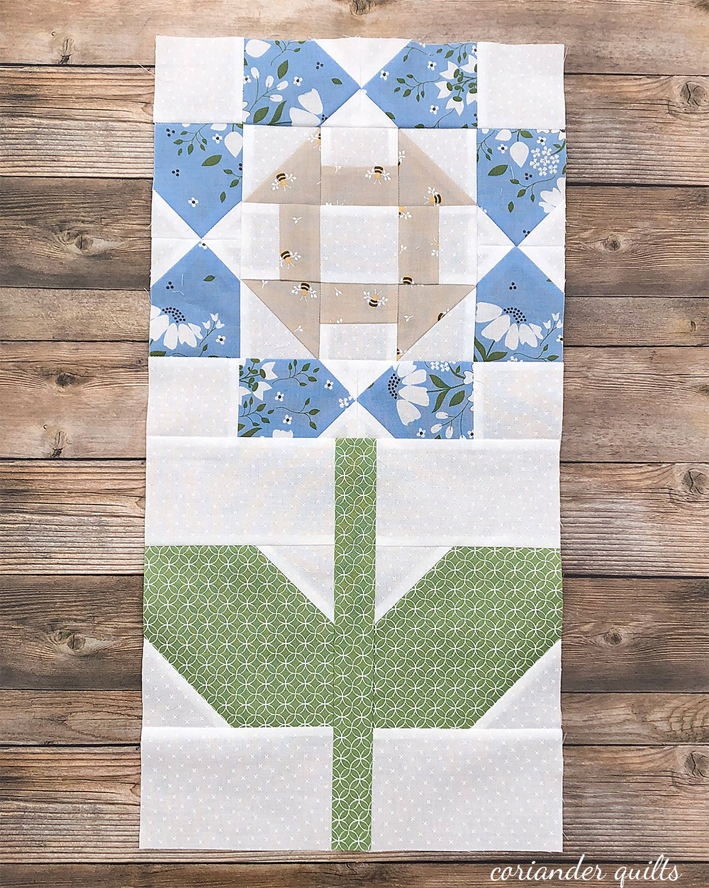 Spring Brook Blossoms: Forget-Me-Not Block – Coriander Quilts